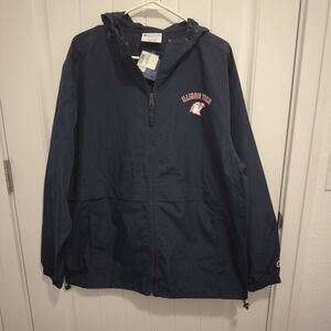 Champion Men's Illinois Tech Full Zip Windbreaker Navy Size Large‎